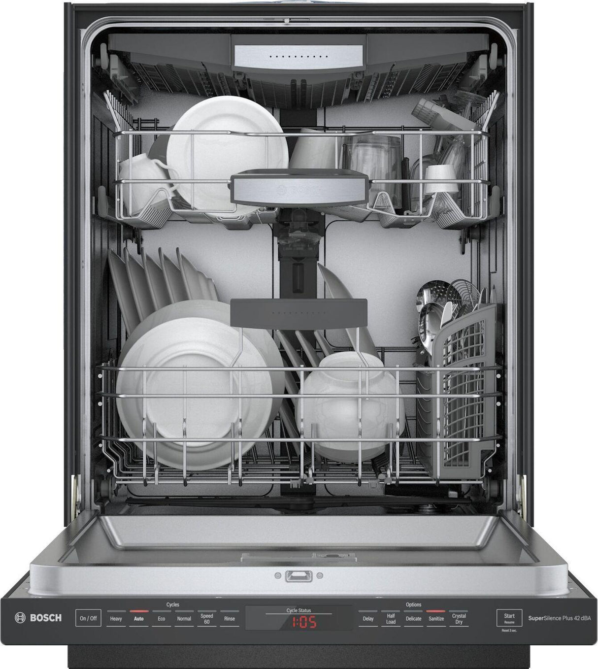 800 Series Dishwasher 24" Black stainless steel