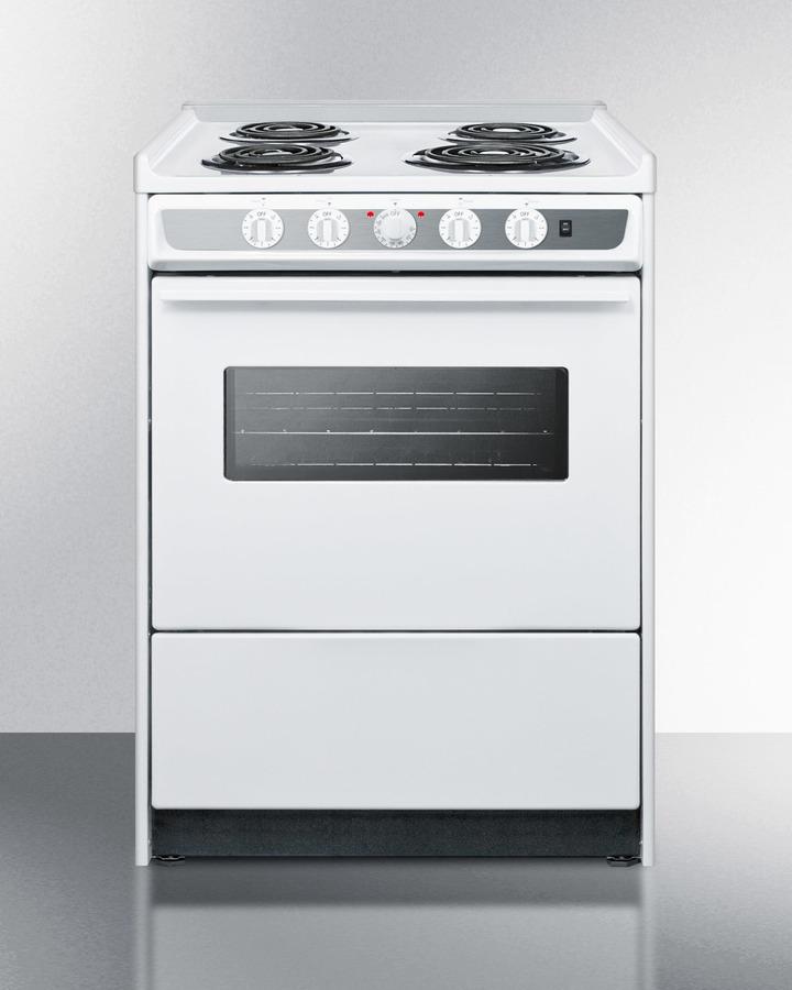 24" Wide Electric Coil Top Range