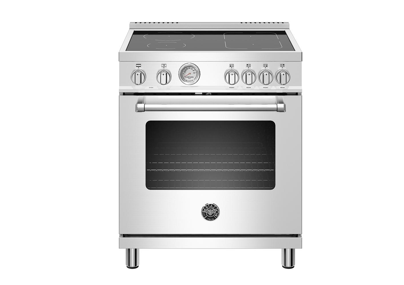 30 inch Induction Range, 4 Heating Zones, Electric Oven Stainless Steel