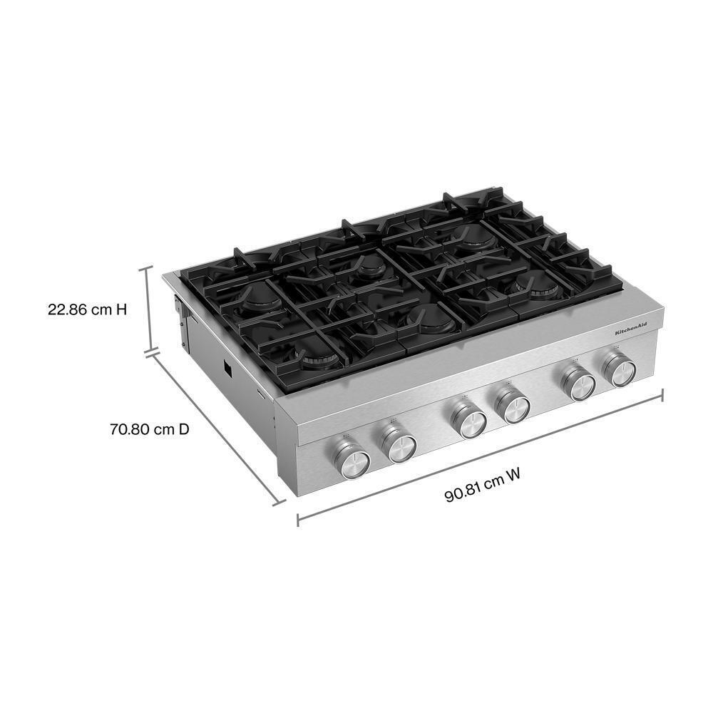 KitchenAid® 36-inch 6-Burner Gas Commercial-Style Rangetop