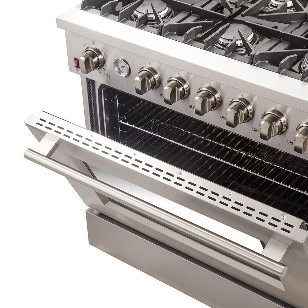 Forno - Silver Professional 36" Freestanding Gas Range