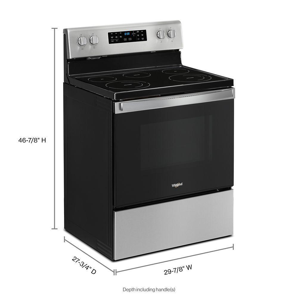 5.3 cu. ft. Whirlpool® electric range with Frozen Bake™ technology