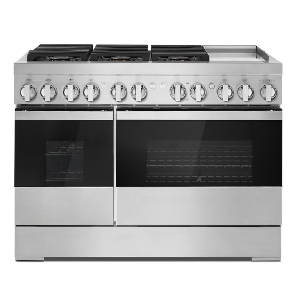NOIR™ 48" Dual-Fuel Professional Range with Chrome-Infused Griddle