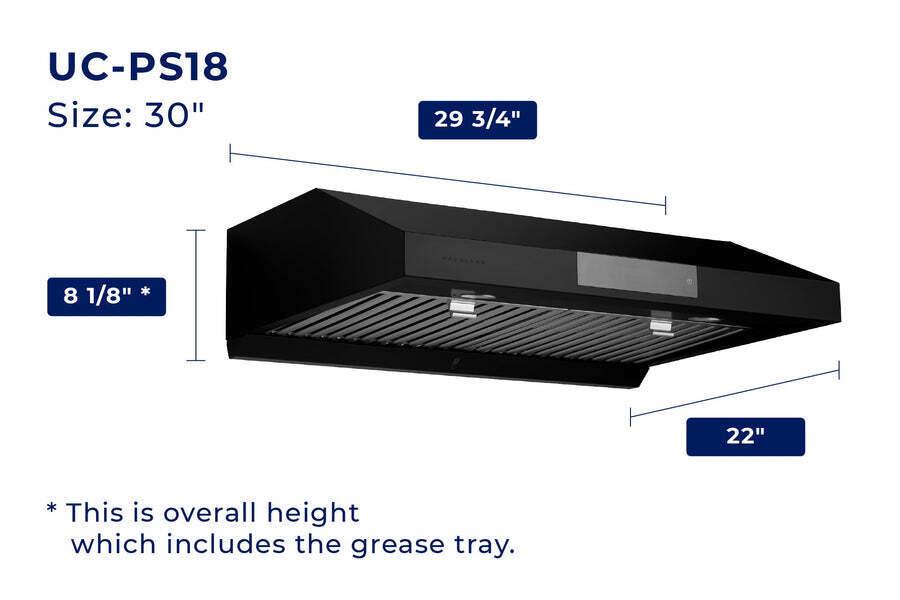 Hauslane Chef 30-in Ducted Stainless Steel Undercabinet Range Hood