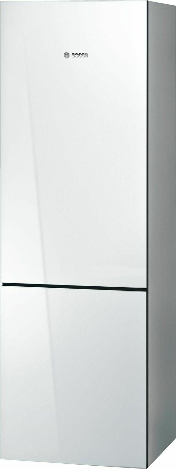 800 Series, Free-standing fridge-freezer-White Glass Door