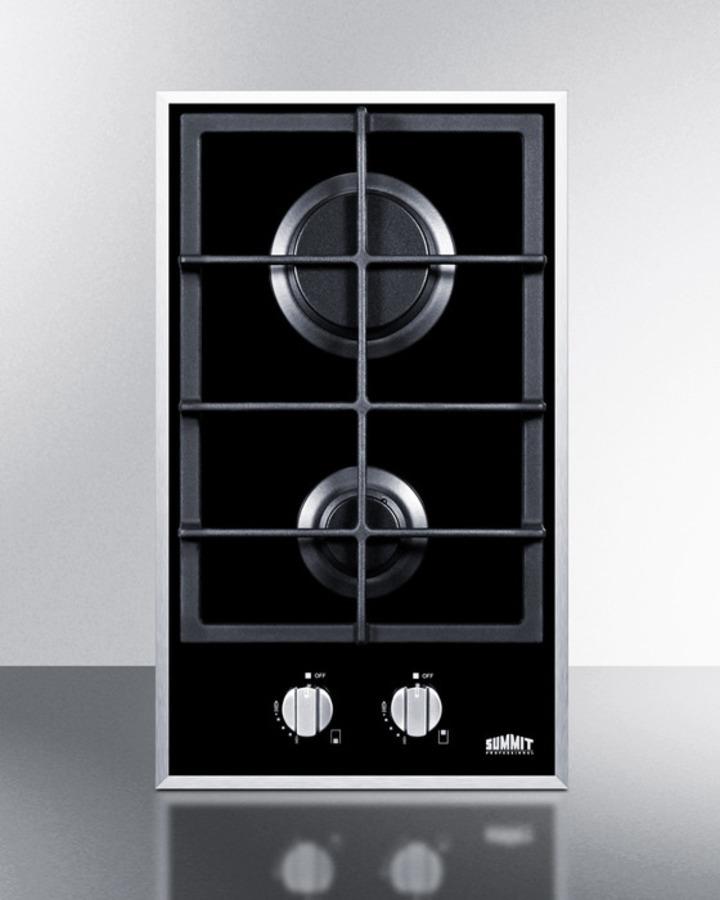 12" Wide 2-burner Gas Cooktop