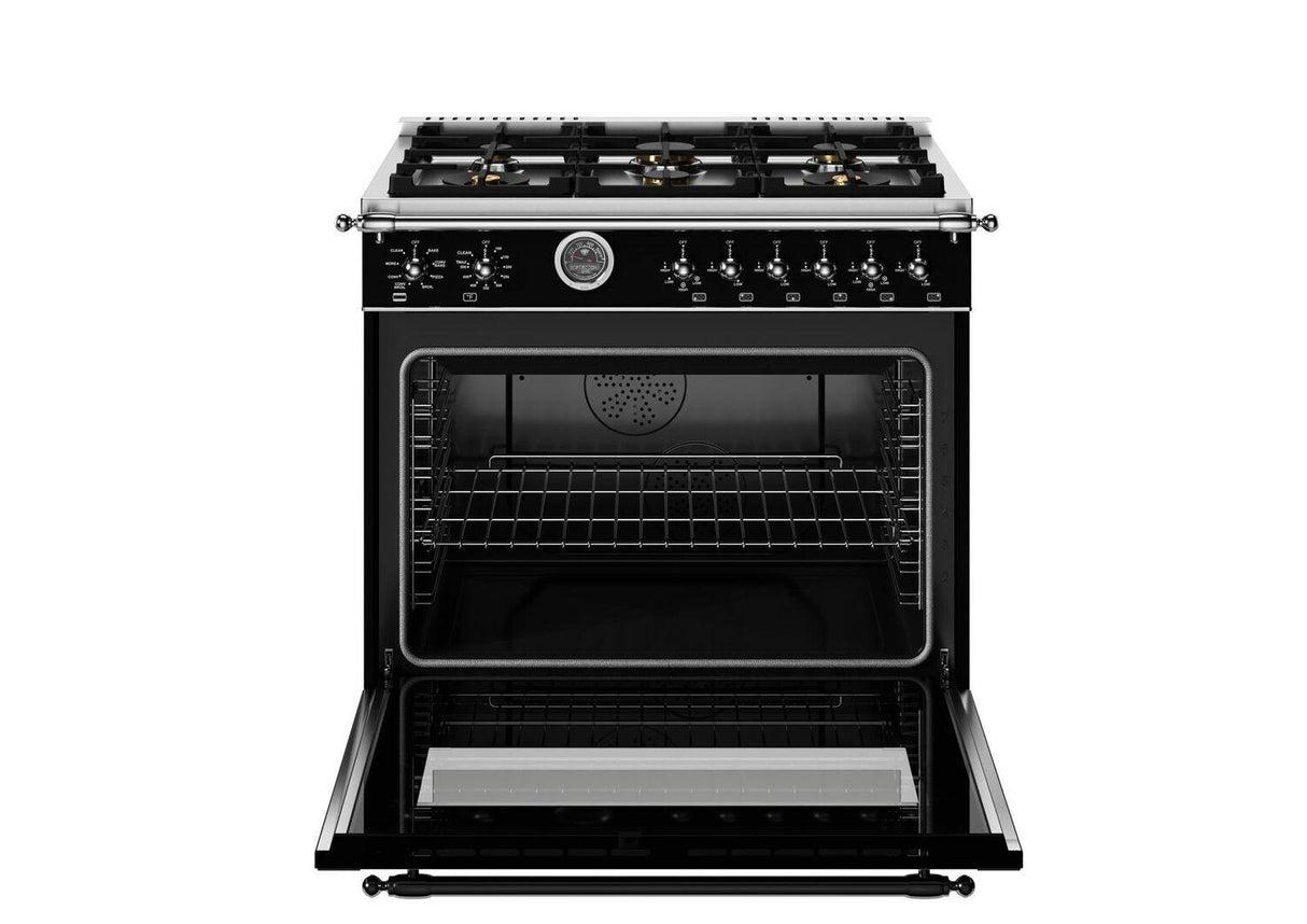 Heritage 36" Range Dual Fuel Self Clean Nero Black