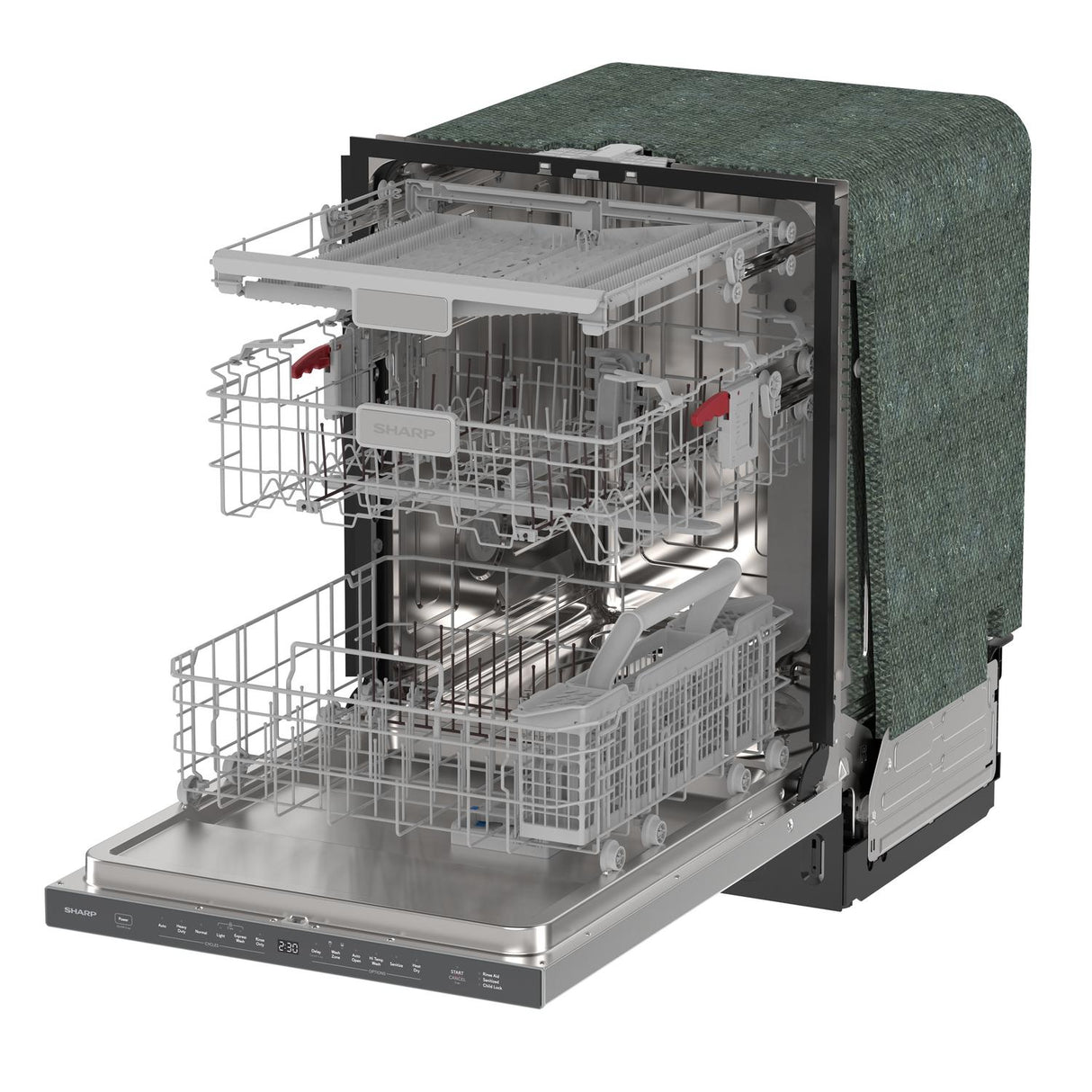 24" Top Control Stainless Steel Pocket Handle 49 dBA Dishwasher with Auto Door Open