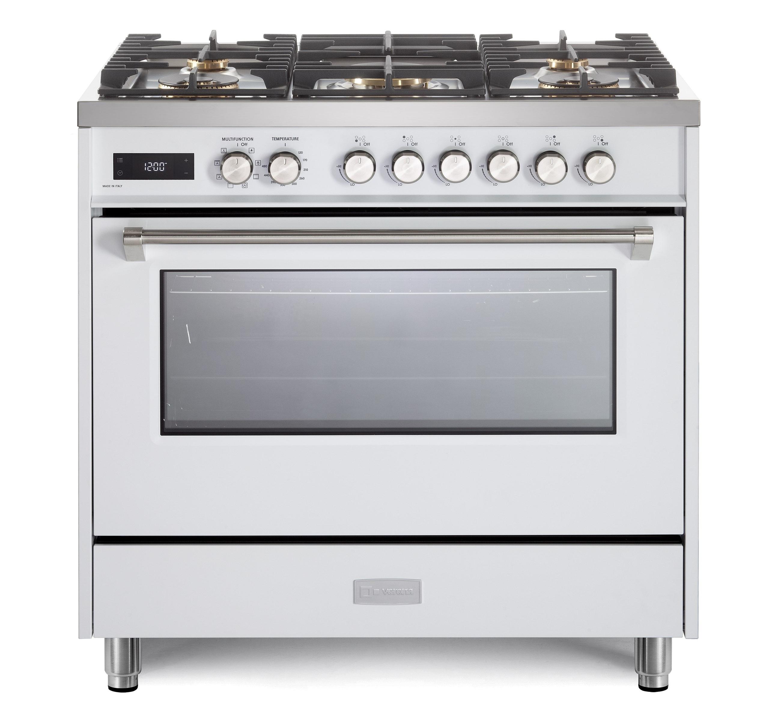 Verona Ultima 36" Dual Fuel Range - White