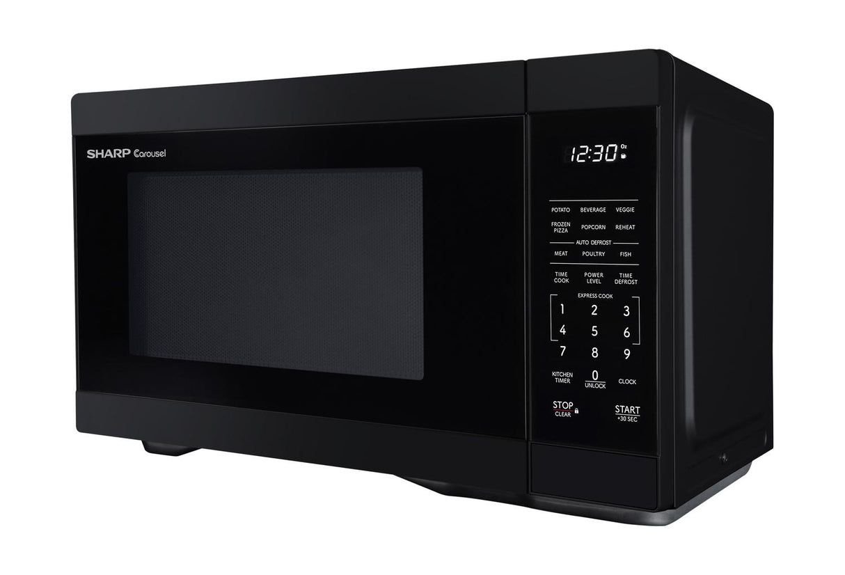 Sharp 1.1 cu. ft. 1000W Black Countertop Microwave Oven