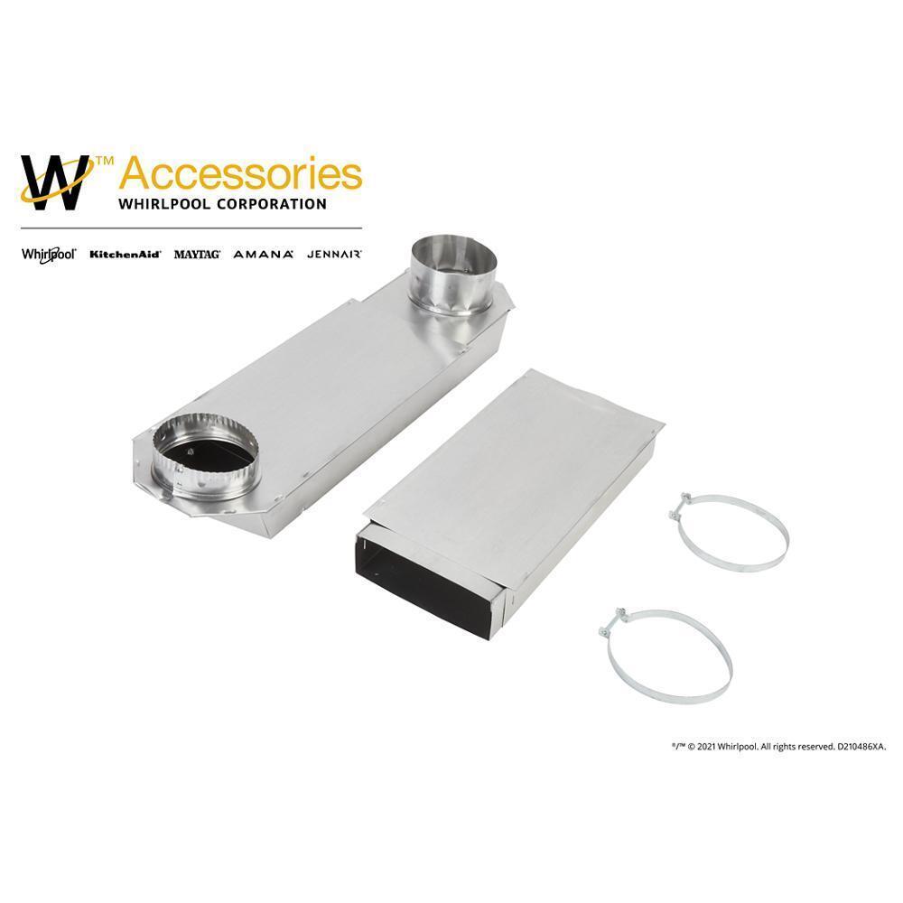 29"-50" Dryer Telescoping Vent Periscope for 2.5" clearance, with 1 male snap-lock fitting and 1 draw-band collar