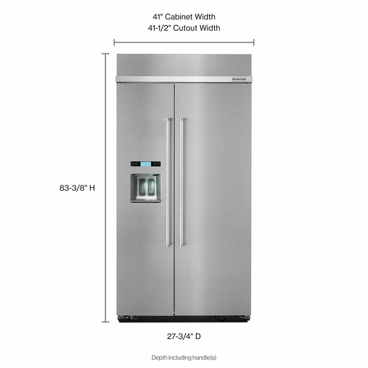 25.0 cu. ft 42-Inch Width Built-In Side by Side Refrigerator - Stainless Steel