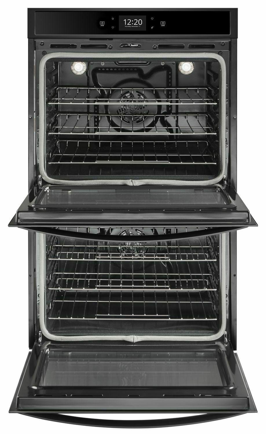 10.0 cu. ft. Smart Double Wall Oven with True Convection Cooking - Black
