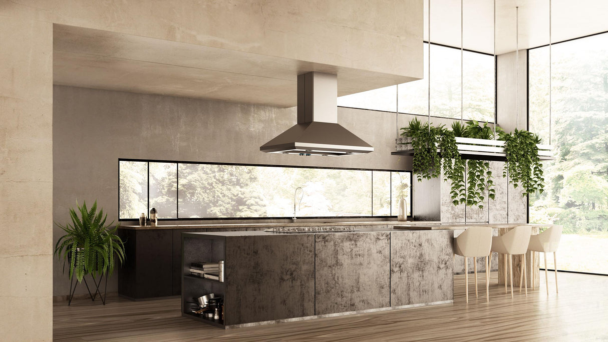 LEONE IS Island Range Hood 42" wide - 1200CFM