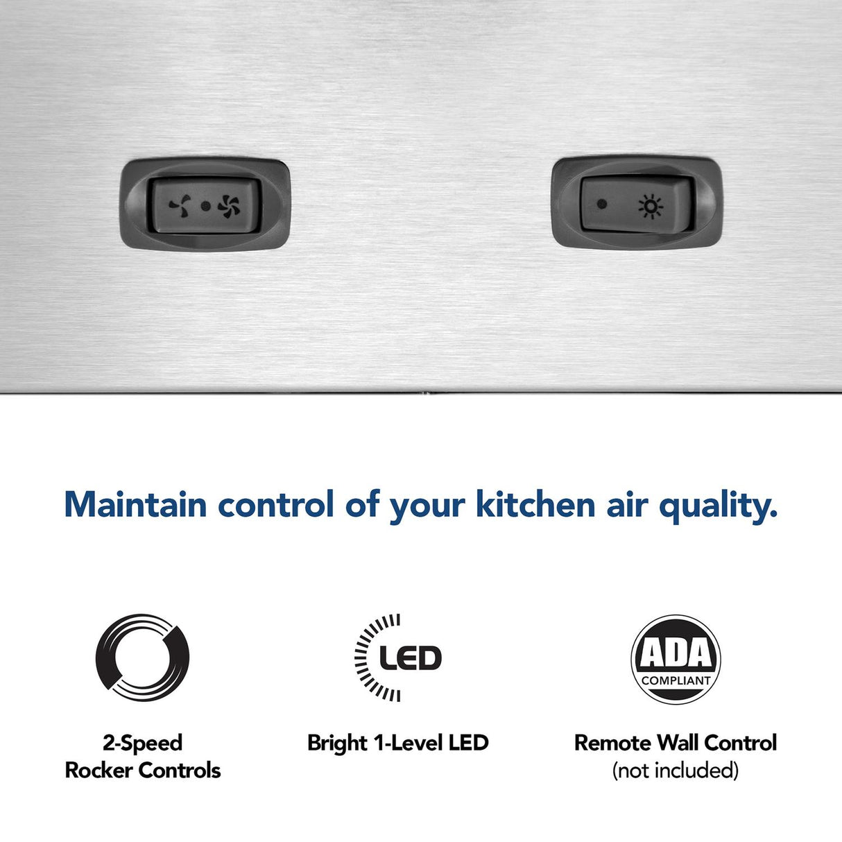 Broan® 30-Inch Built-In Power Pack Insert w/ Easy Install System, 300 Max Blower CFM, Stainless Steel