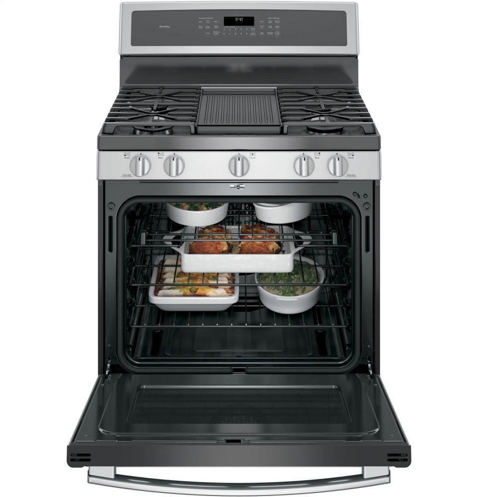 GE Profile™ 30" Smart Free-Standing Gas Convection Range with Warming Drawer