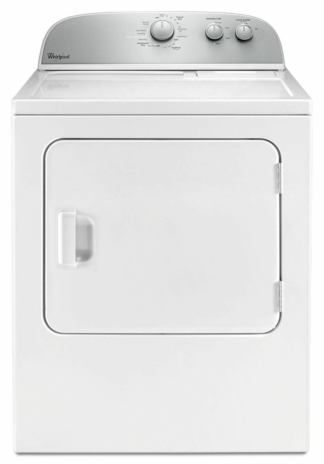 5.9 cu.ft Top Load Electric Dryer with AutoDry™ Drying System - White