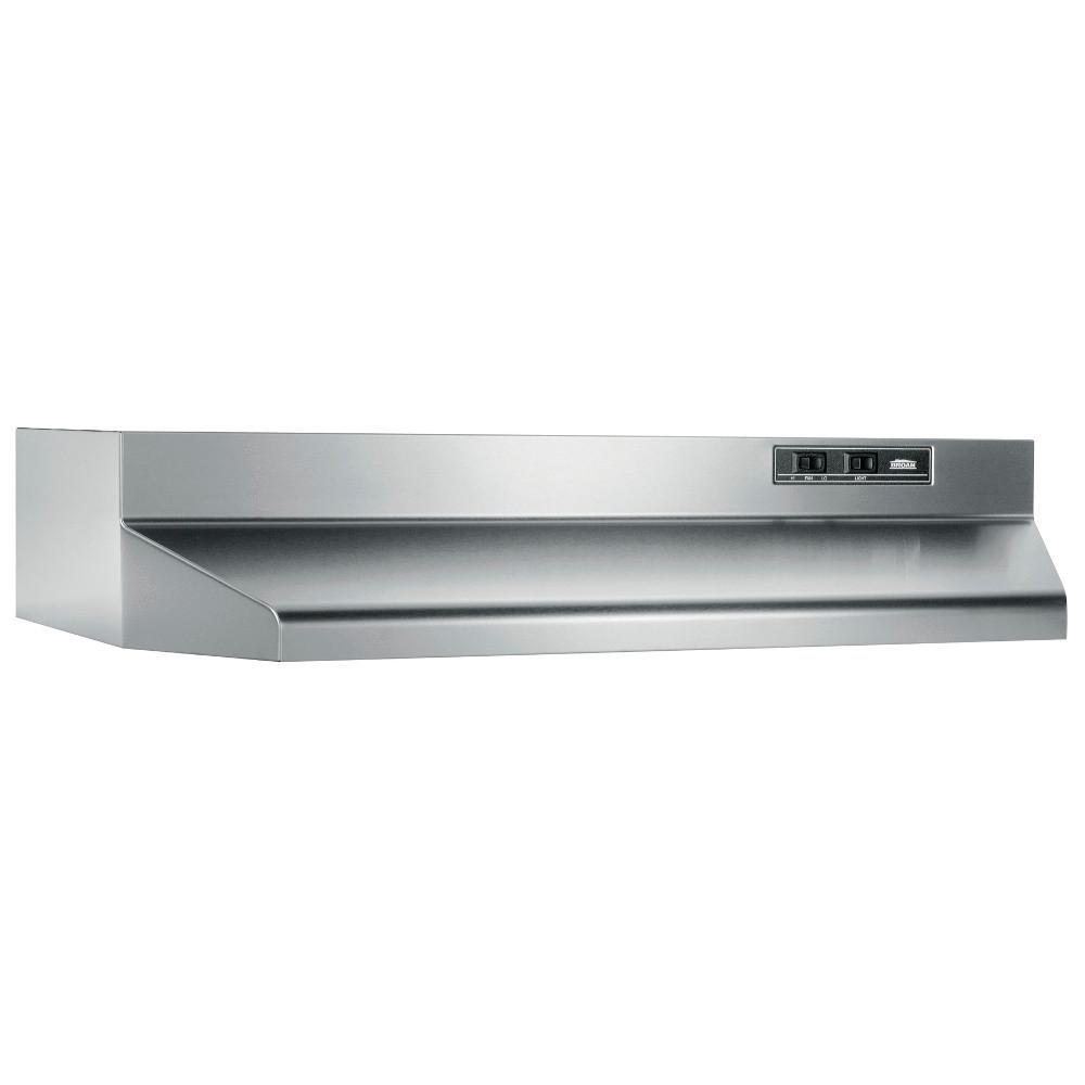 Broan® 24-Inch Ducted Under-Cabinet Range Hood, 210 MAX Blower CFM, Stainless Steel