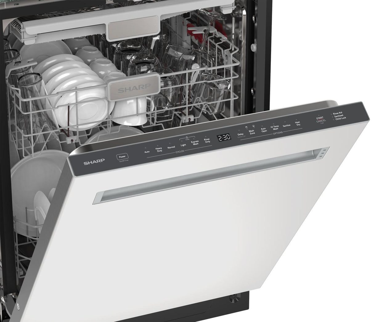 24" Top Control Stainless Steel Pocket Handle 49 dBA Dishwasher with Auto Door Open