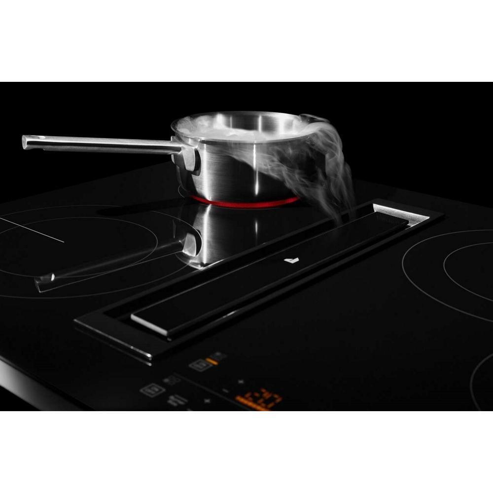 36" Oblivion Glass Electric Radiant Downdraft Cooktop with Tap Touch Controls