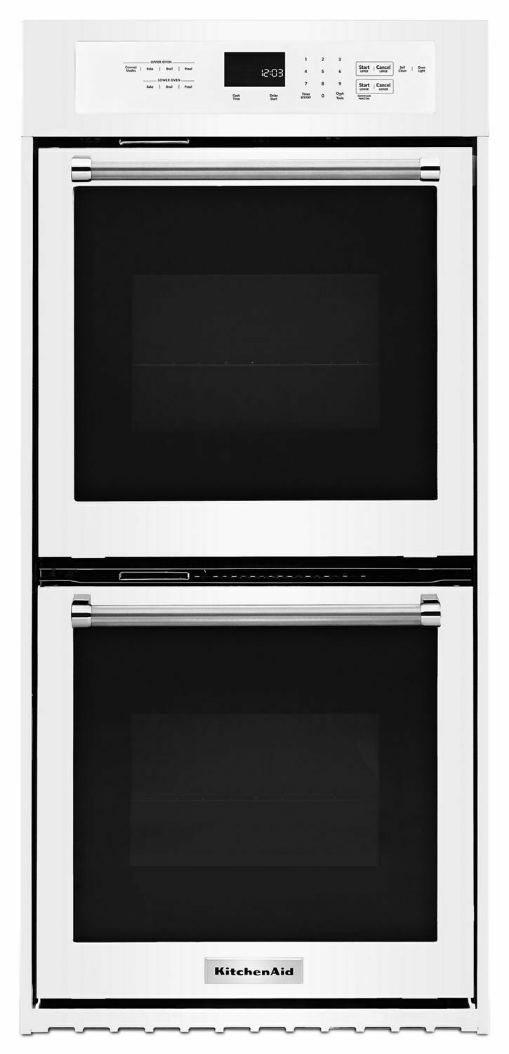 24" Double Wall Oven with True Convection - White