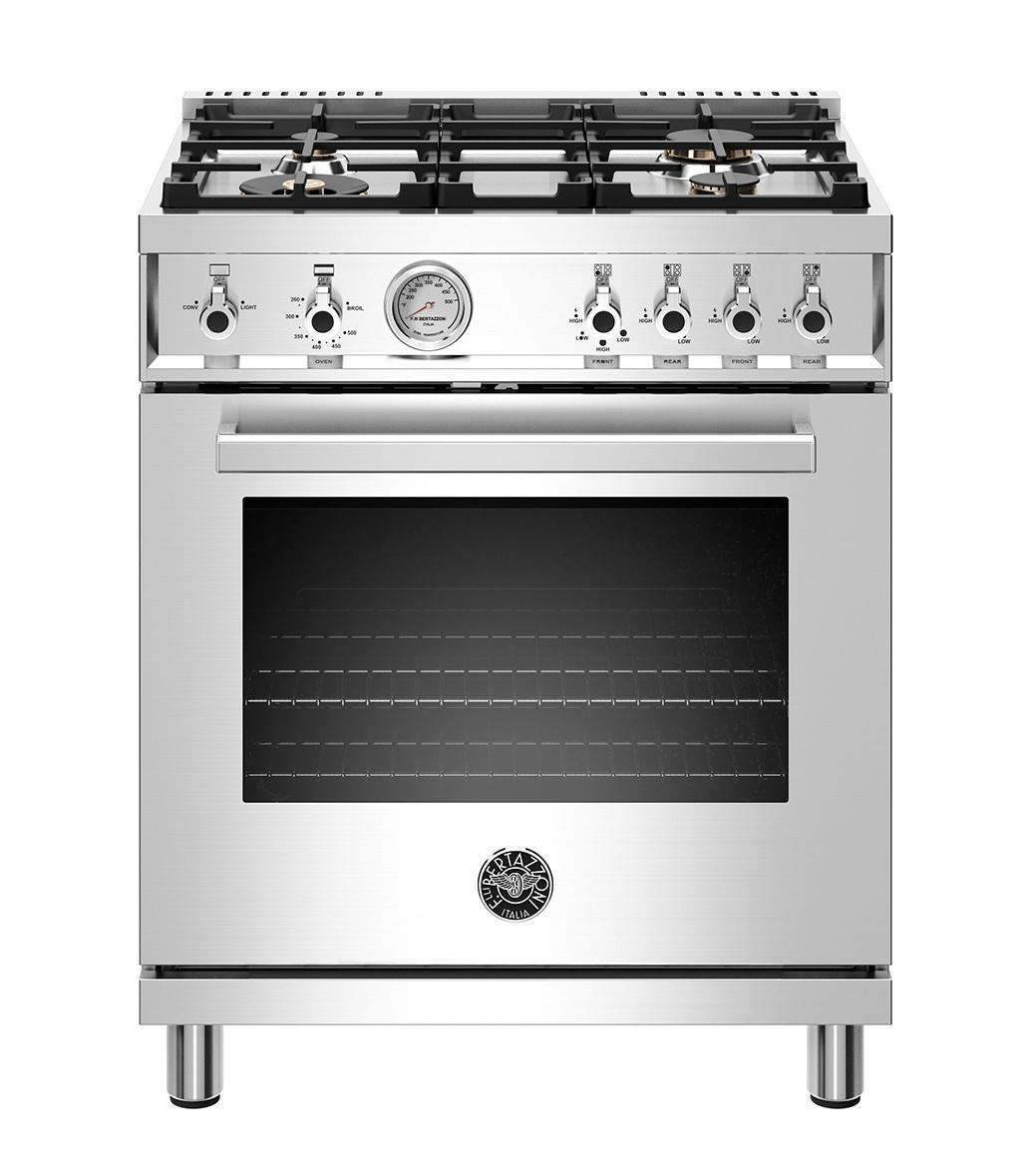 30 inch All Gas Range, 4 Brass Burner Stainless Steel