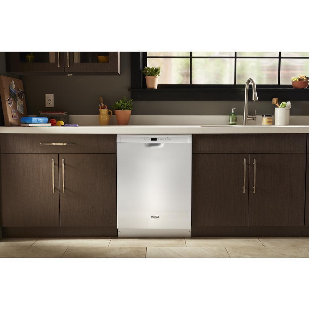 Stainless steel dishwasher with third level rack