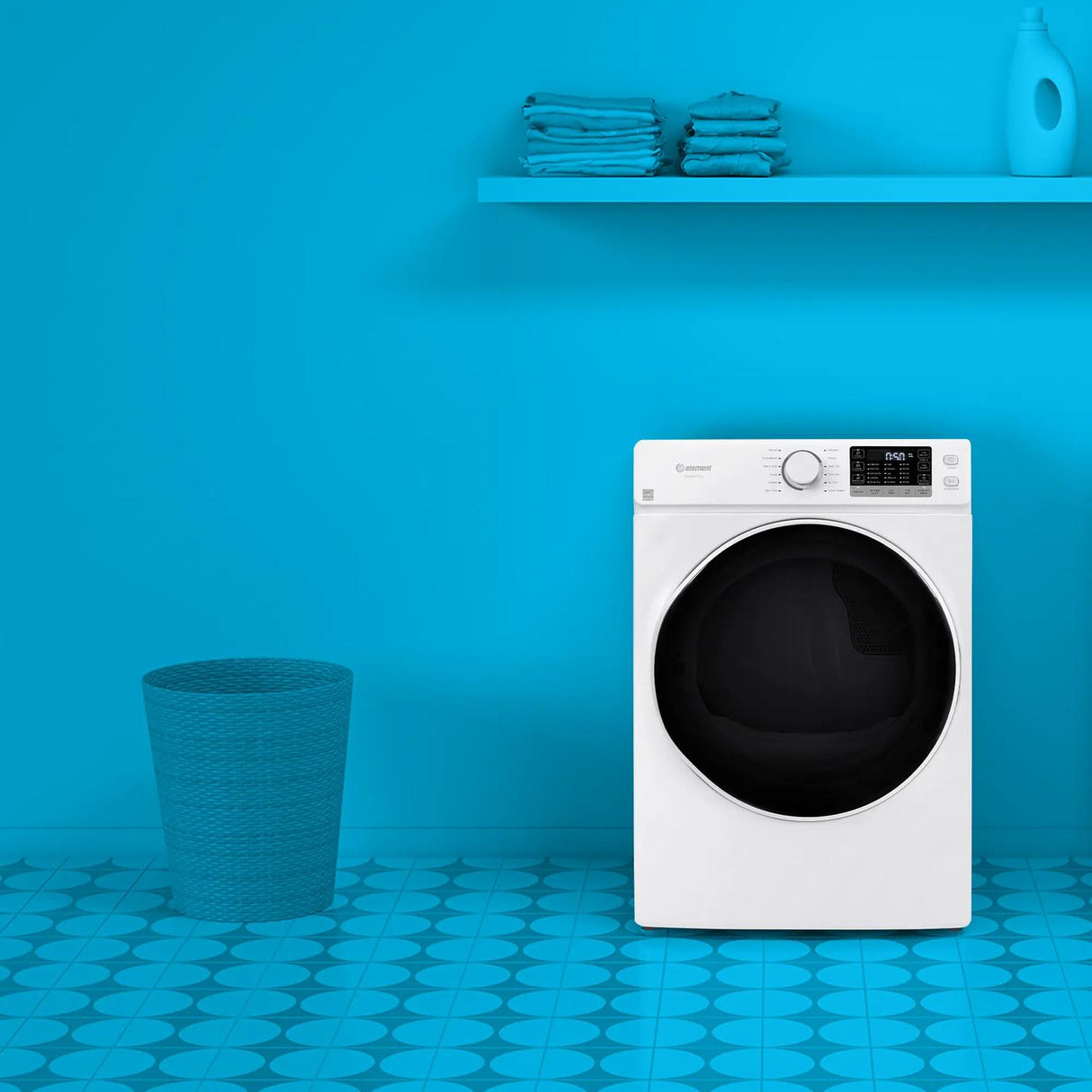 Element Electronics 8.0 cu. ft. Front Load Electric Dryer - White (EFD8027EBW)