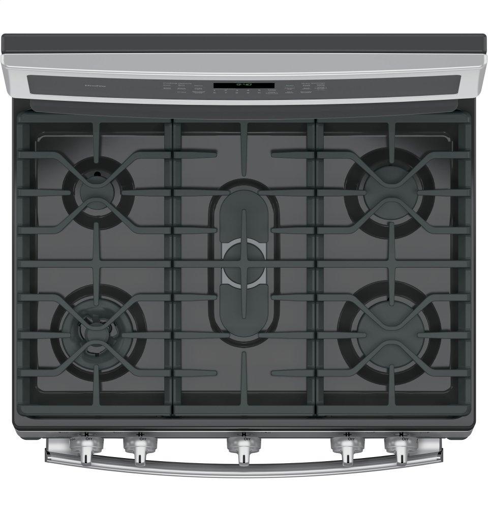GE Profile™ 30" Smart Dual-Fuel Free-Standing Convection Range with Warming Drawer