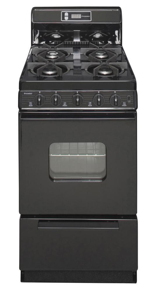 20 in. Freestanding Gas Range in Black