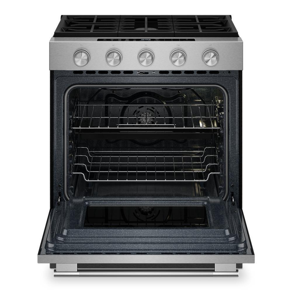 5.0 Cu. Ft. Smart Slide-in Gas Range with Convection Cooking Modes and 2-in-1 Burner