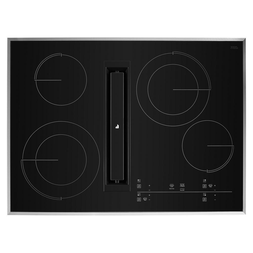 30" Lustre Trim Electric Radiant Downdraft Cooktop with Tap Touch Controls