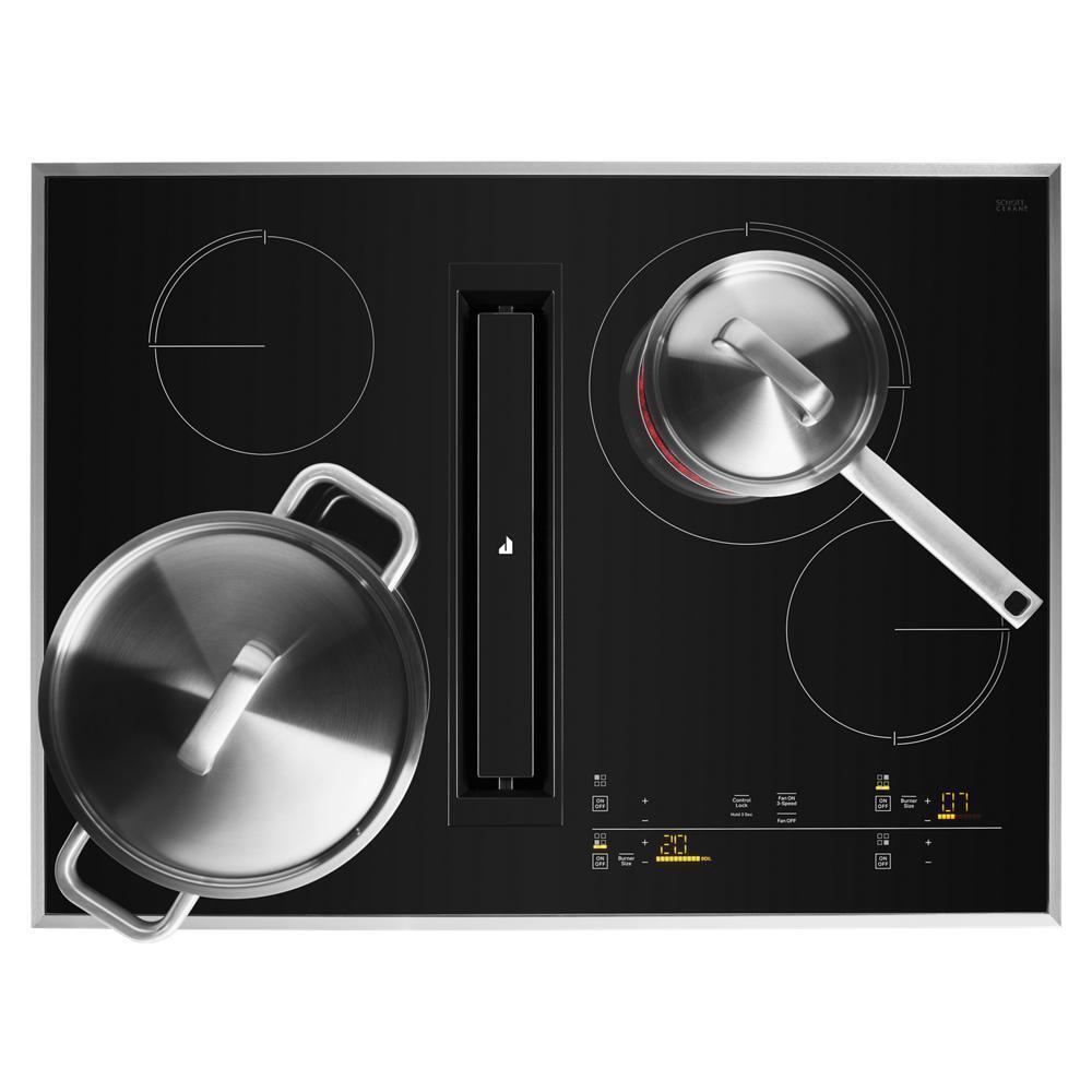 30" Lustre Trim Electric Radiant Downdraft Cooktop with Tap Touch Controls
