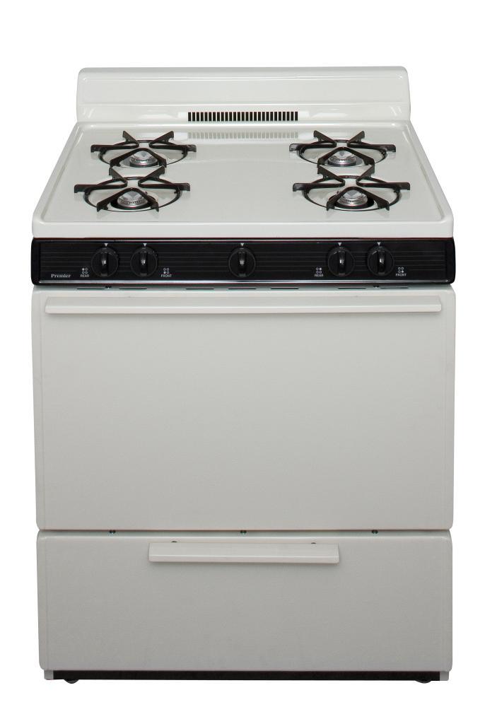 30 in. Freestanding Gas Range in Biscuit