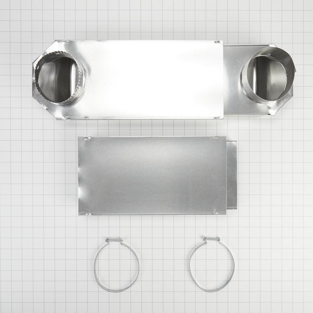 29"-50" Dryer Telescoping Vent Periscope for 2.5" clearance, with 1 male snap-lock fitting and 1 draw-band collar