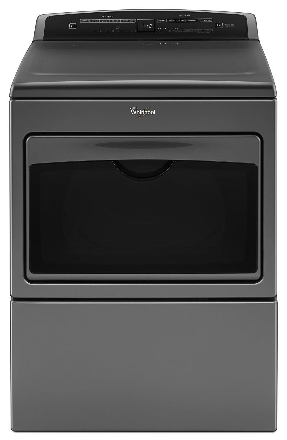 7.4 cu.ft Top Load HE Gas Dryer with AccuDry , Intuitive Touch Controls Chrome Shadow