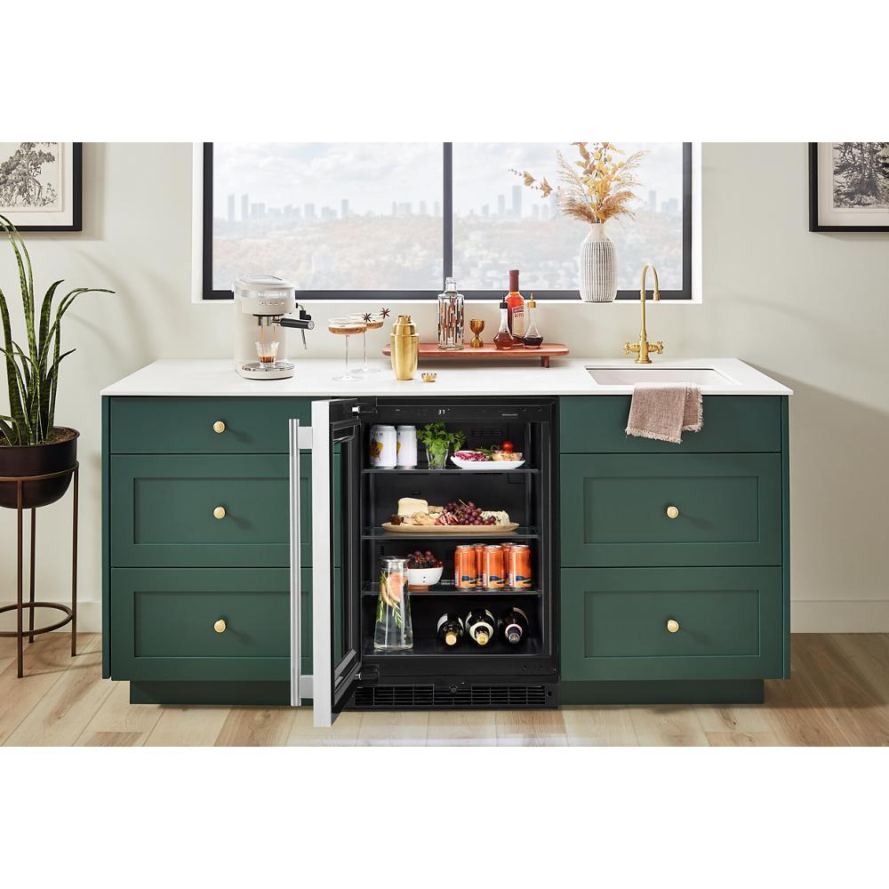24" Undercounter Refrigerator with Glass Door