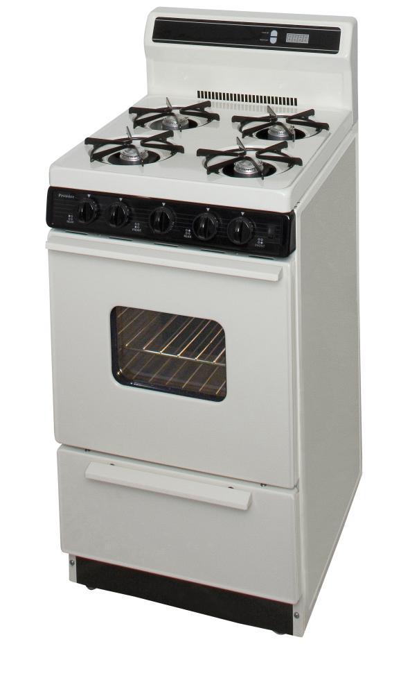 20 in. Freestanding Gas Range in Biscuit