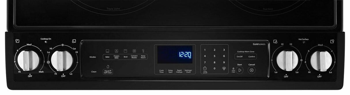 6.4 Cu. Ft. Slide-In Electric Range with True Convection - Black Ice
