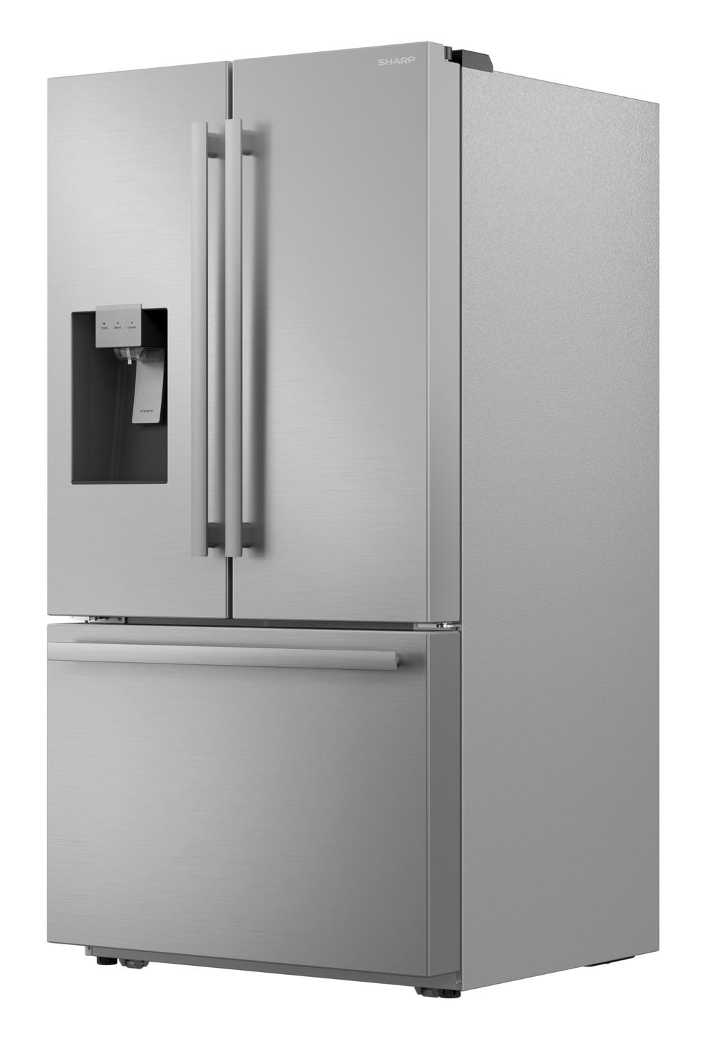 28.9 cu.ft. Standard Depth 36 in. French 3-Door Refrigerator with Water Dispenser in Stainless Steel