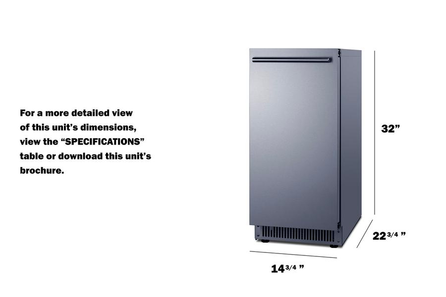 68 Lb. Clear Icemaker, ADA Compliant