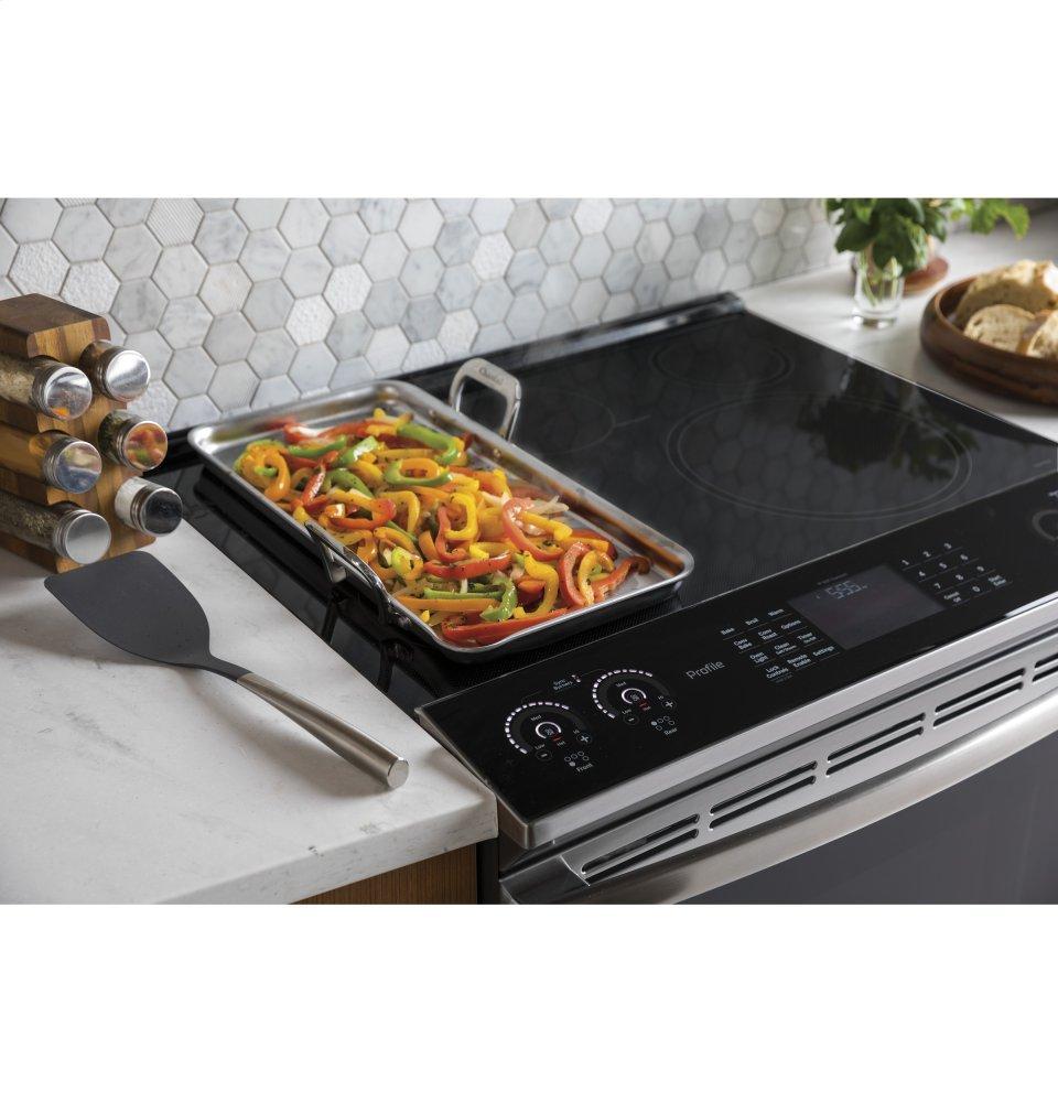 GE Profile™ 30" Smart Slide-In Front-Control Induction and Convection Range