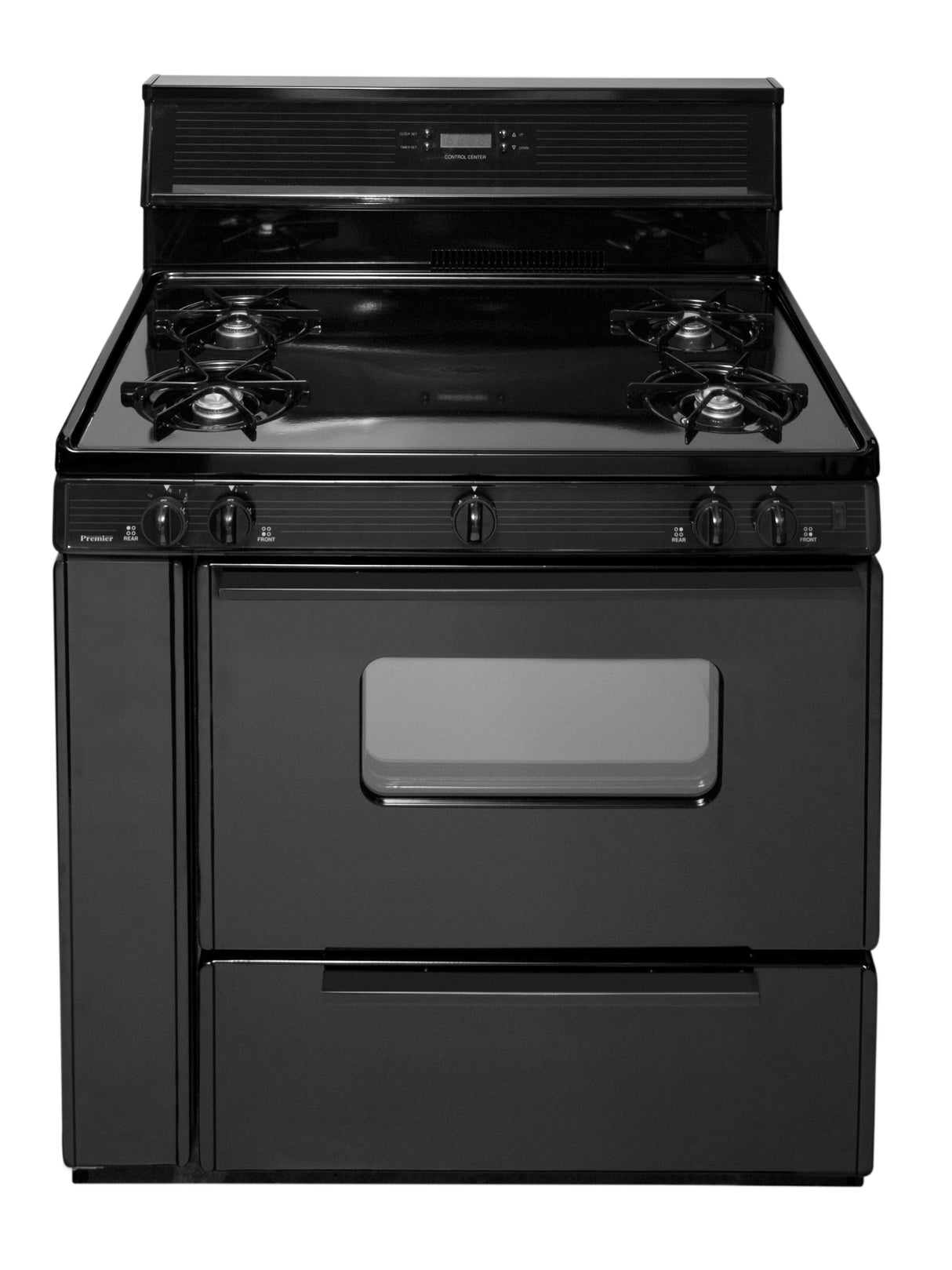 36 in. 3.91 cu. Ft. Electronic Spark Open Burner Range- Black