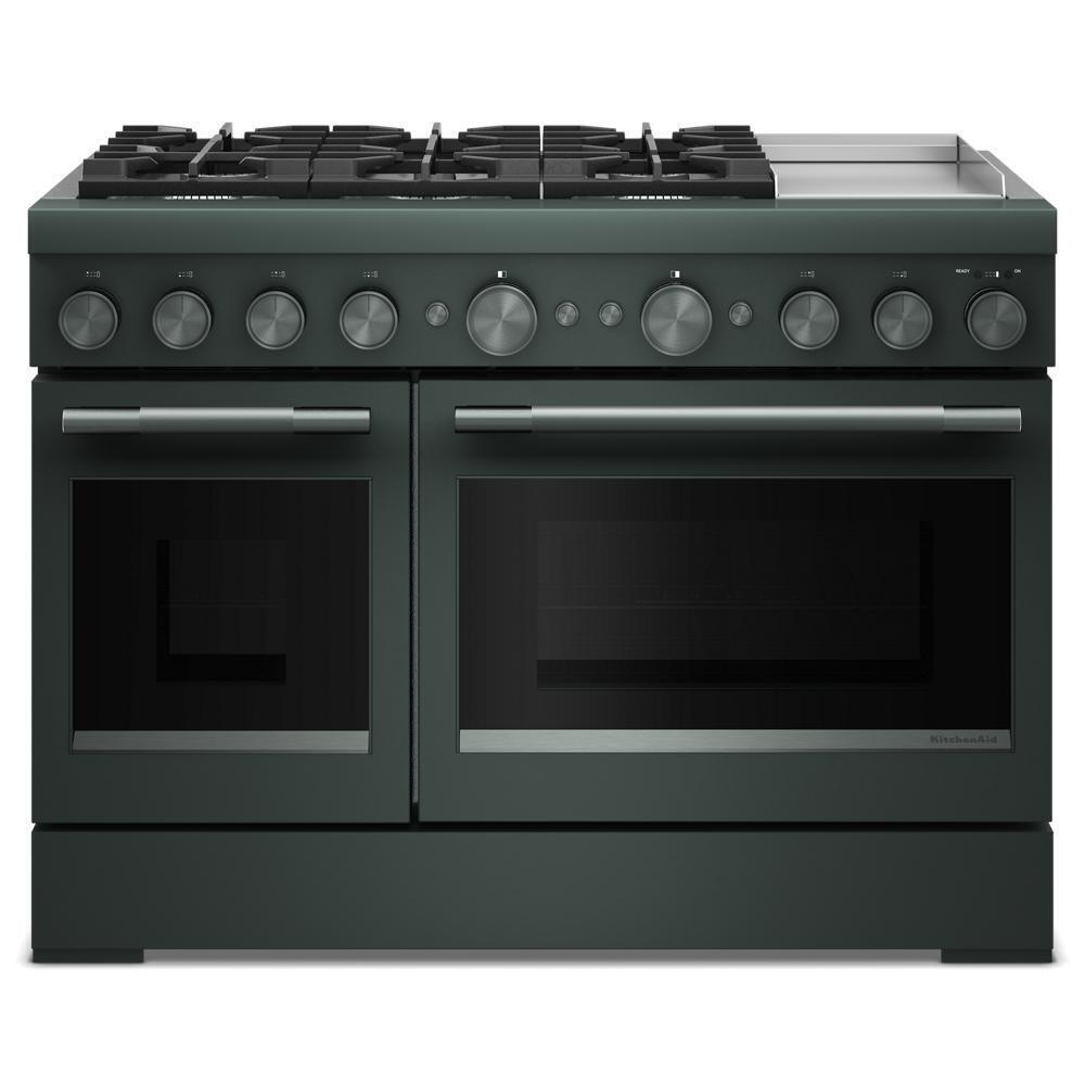 48-Inch 6 Burner Commercial-Style Dual Fuel Range with Griddle