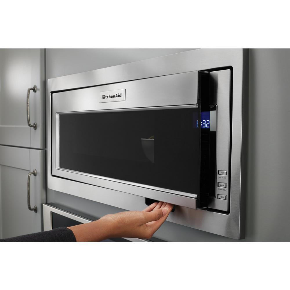 Built-In Low Profile Microwave Slim Trim Kit with Pocket Handle, Stainless Steel, fits cut-out height 12"
