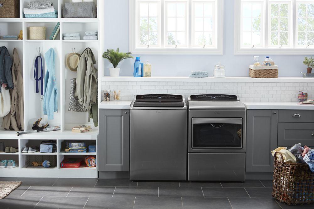 4.8 cu.ft HE Top Load Washer with Built-In Water Faucet, Intuitive Touch Controls