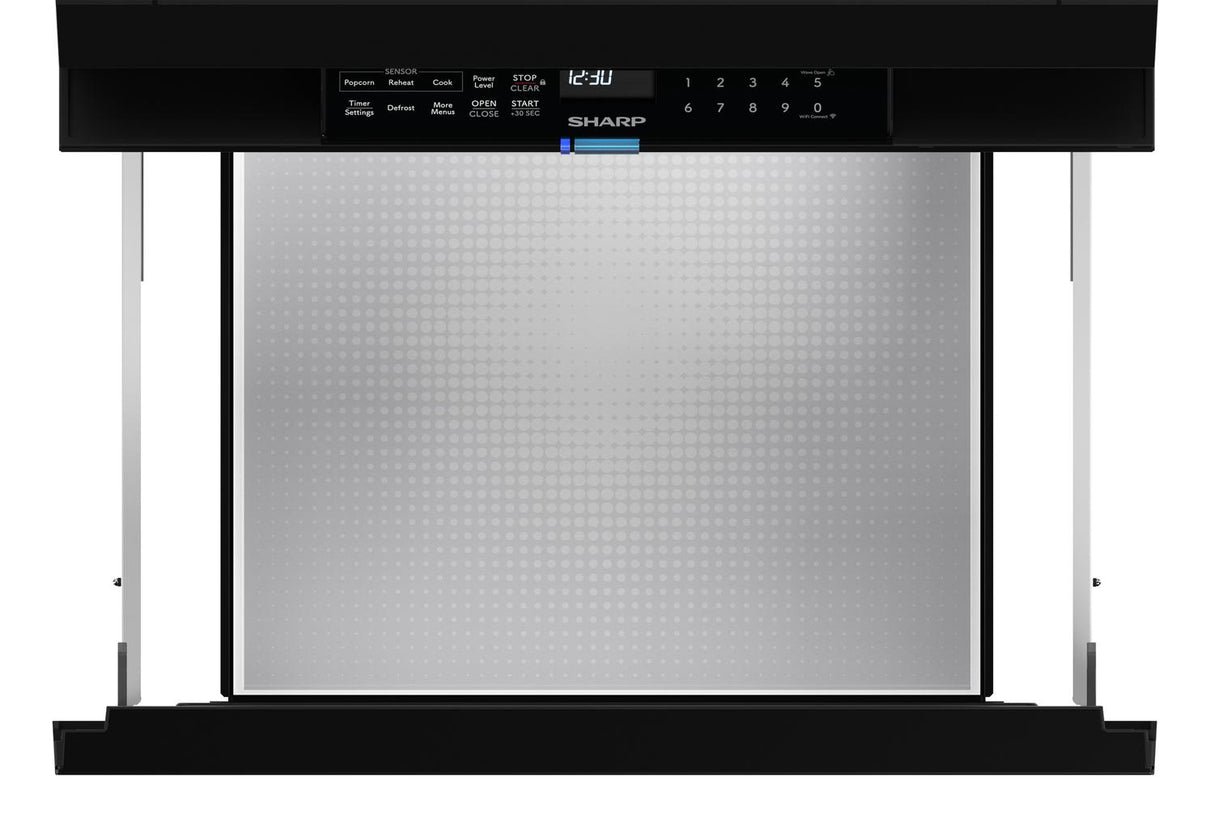 Sharp 24 in. 1.2 cu. ft. Deco Series Built-In Smart Microwave Drawer™ Oven with Easy Wave Open in Black