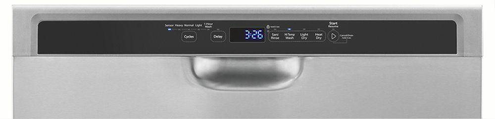 Stainless steel dishwasher with third level rack