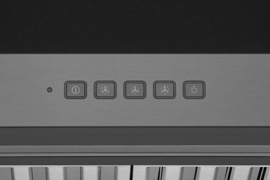 Hauslane Chef 30-in Convertible Black Stainless Steel Wall-Mounted Range Hood