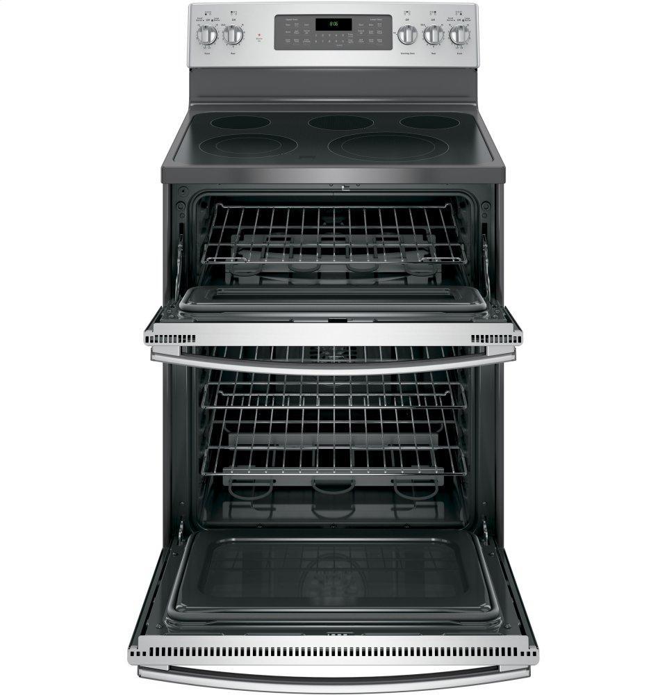 GE® 30" Free-Standing Electric Double Oven Convection Range